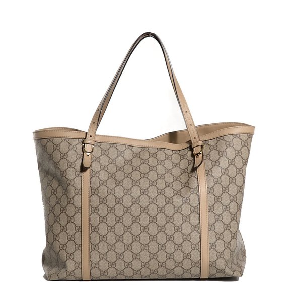GUCCI Supreme Monogram Medium  Tote Beige - Picture 2 of 11